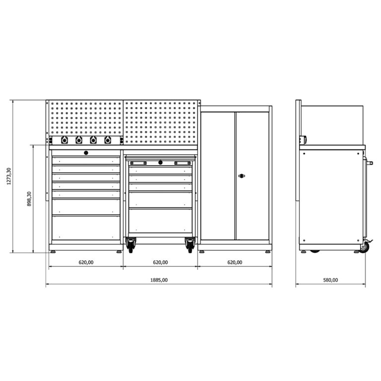 Ab Agencement Rayonnage A Guilly Pres D Orleans Etabli Moduline BD.36.18.09 7